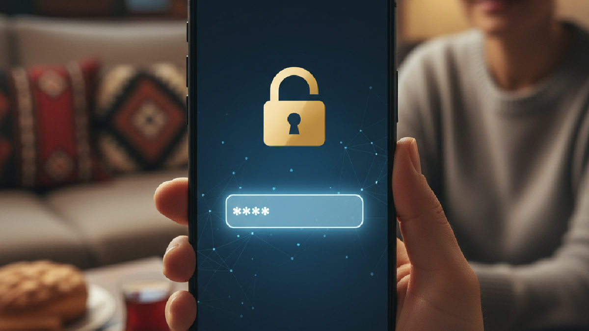 Mobil cihazda bets10.giris ekranı, şifre güvenliğinin önemini vurguluyor.