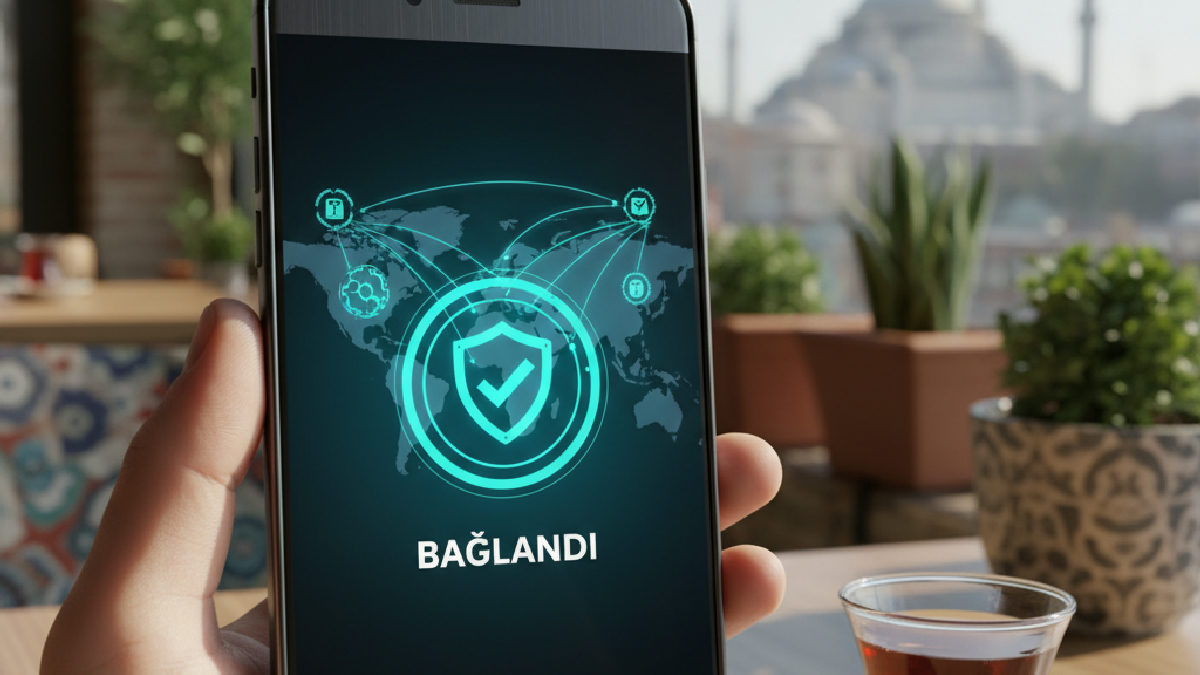 VPN uygulaması üzerinden Bets10’a güvenle erişim sağlayan bir akıllı telefon ekranı.